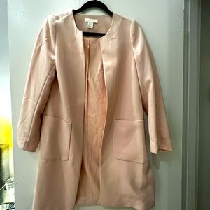 H&M light pink spring coat